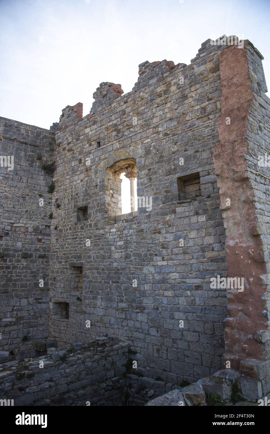 Ruinen der Festung von Campiglia Marittima Stockfoto