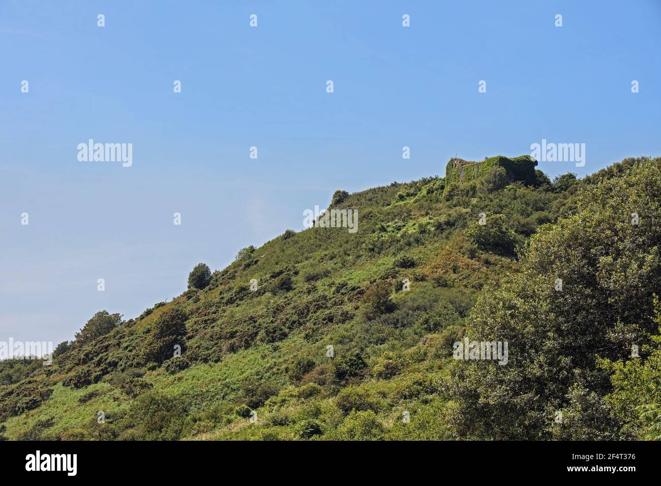 Grenville Battery über dem Minadew Bremsen in der Nähe von Maker Im Südosten Cornwall Stockfoto