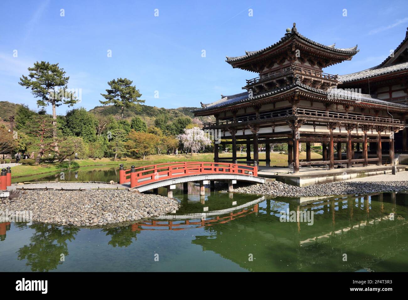 Uji, Kyoto - Phoenix Hall. Japanisches Wahrzeichen, UNESCO-Weltkulturerbe. Stockfoto