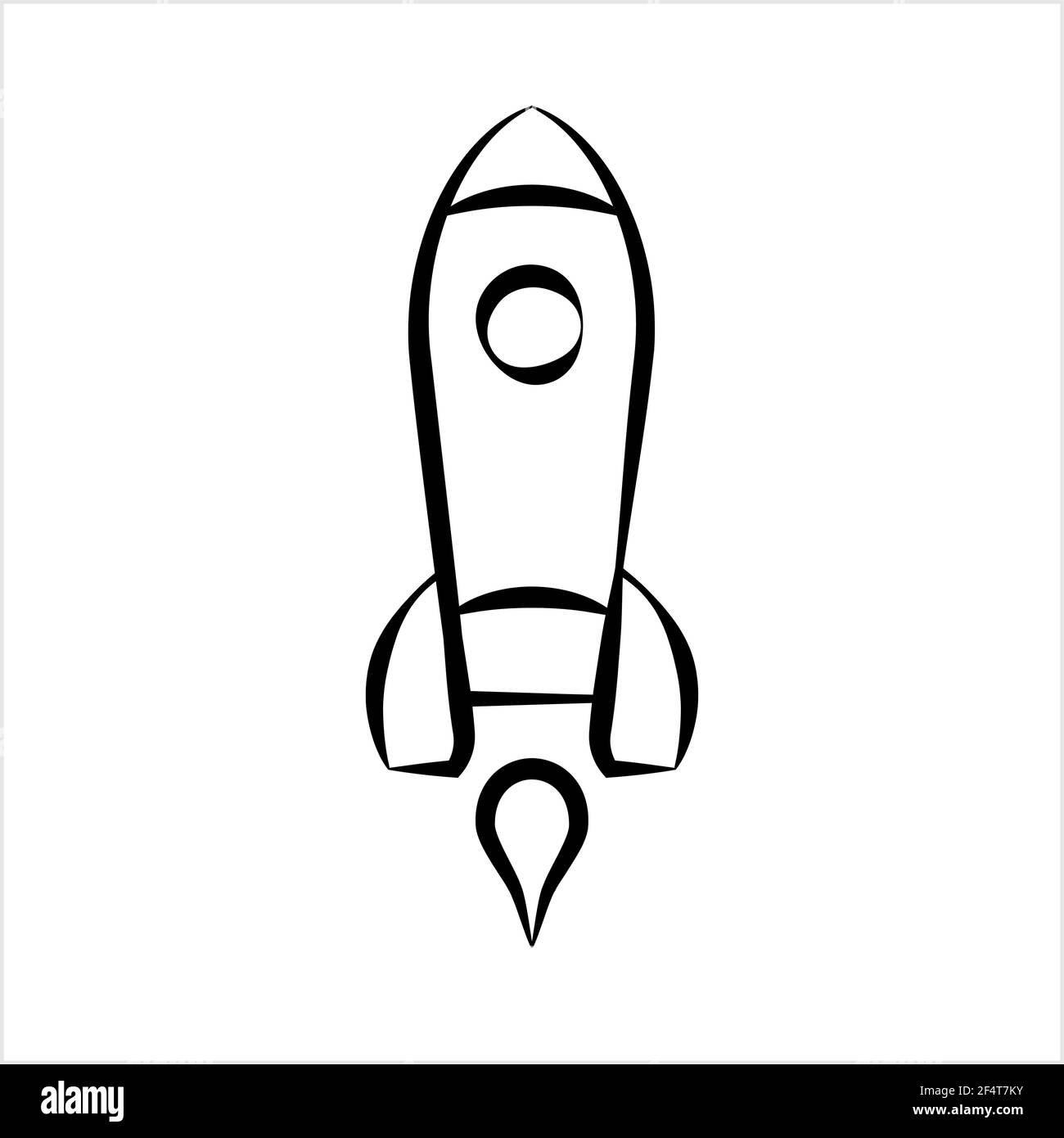 Rocket Launch Icon Design Vektor Kunst Illustration Stock Vektor