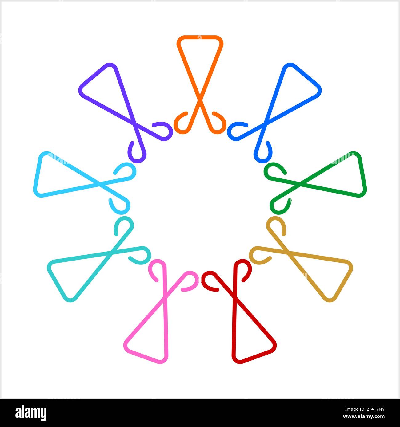 Papier Clip Design Vektor Kunst Illustration Stock Vektor