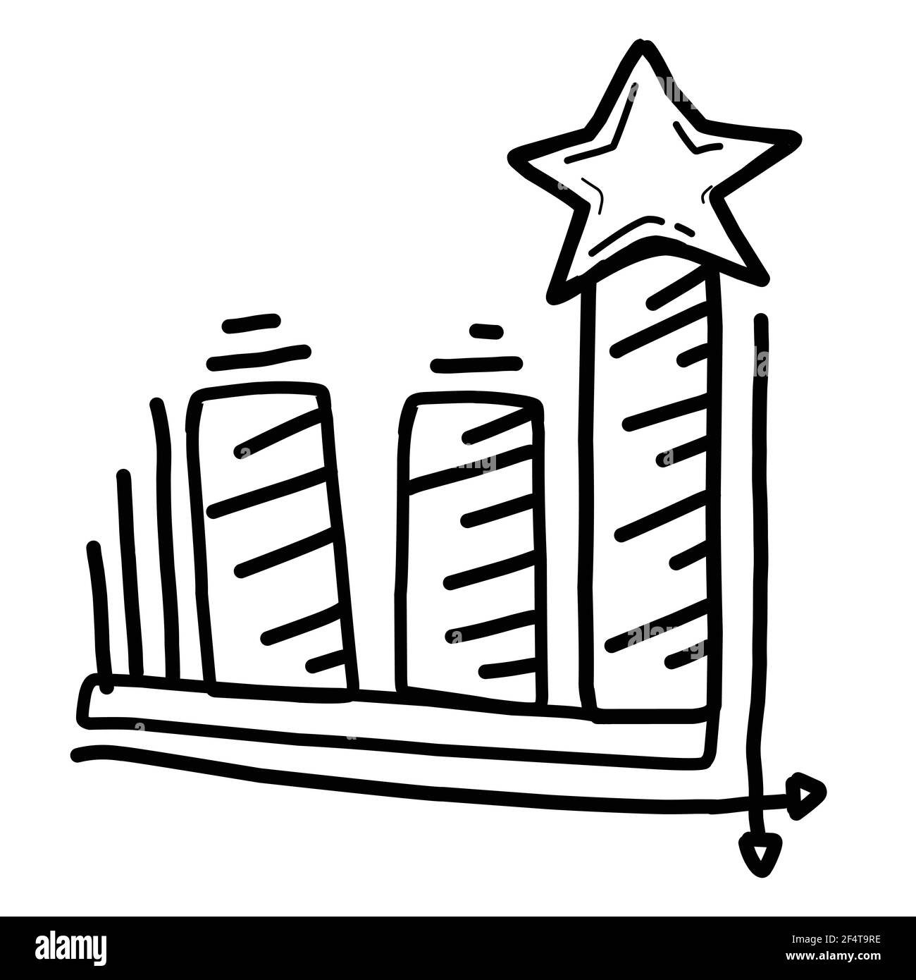 Business Performance Handgezeichnete Icon Design, Umriss schwarz, Doodle Symbol, Vektor-Symbol Stock Vektor