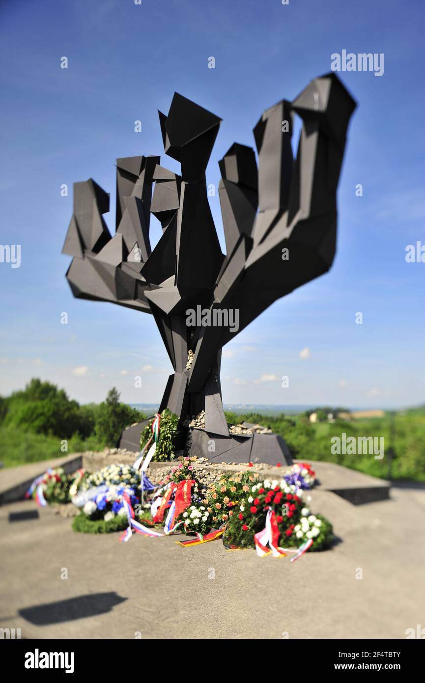 mauthausen, österreich, 09. Mai 2010, internationale Befreiungszeremonie an der KZ-Gedenkstätte mauthausen Stockfoto