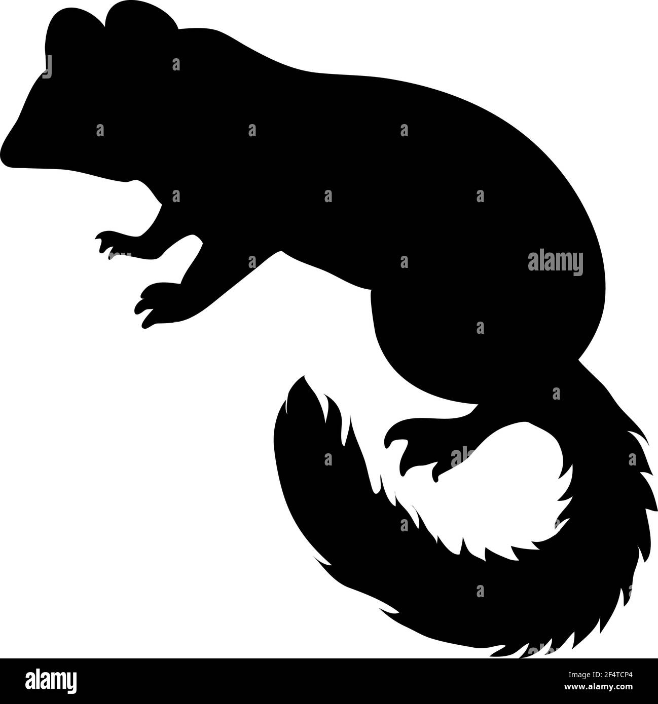 Wald dormouse Silhouette. Glatte und saubere Linien. Hohe detaillierte Wald dormouse Silhouette. Vektorgrafik. Stock Vektor