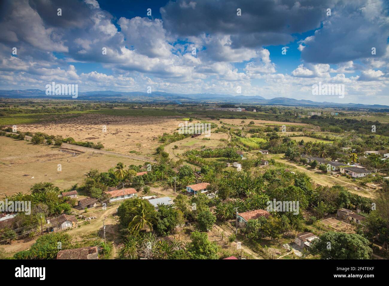 Kuba, Trinidad, Valle De Los Ingenios - Tal der Zuckermühlen, Blick vom Sklaventurm Stockfoto
