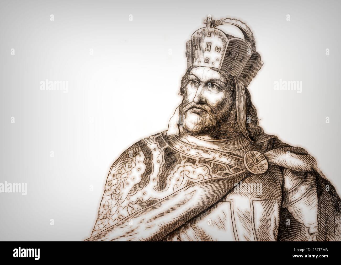 Friedrich I., Friedrich Barbarossa, Friedrich I., 1122-1190, Kaiser des Heiligen Römischen Reiches Stockfoto