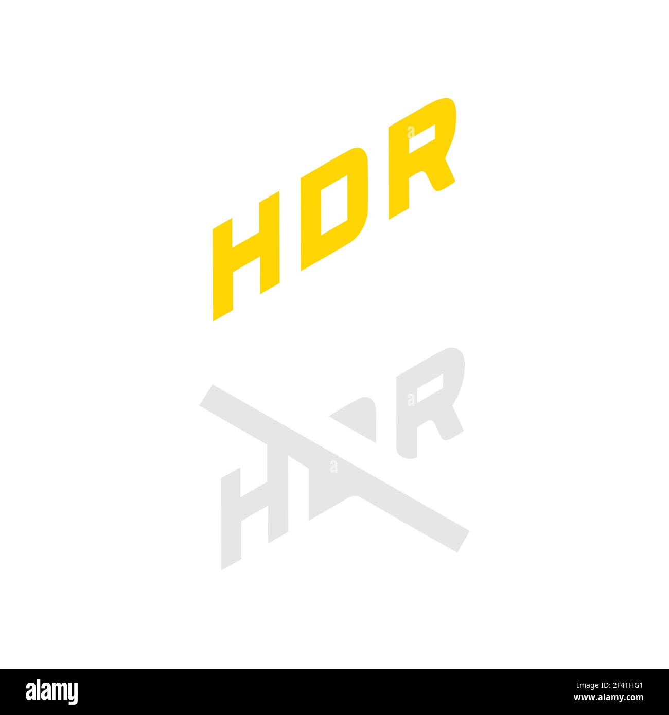 HDR ein aus Symbolvektor in isometrisch isoliert auf weiß Hintergrund Vektor EPS 10 Stock Vektor