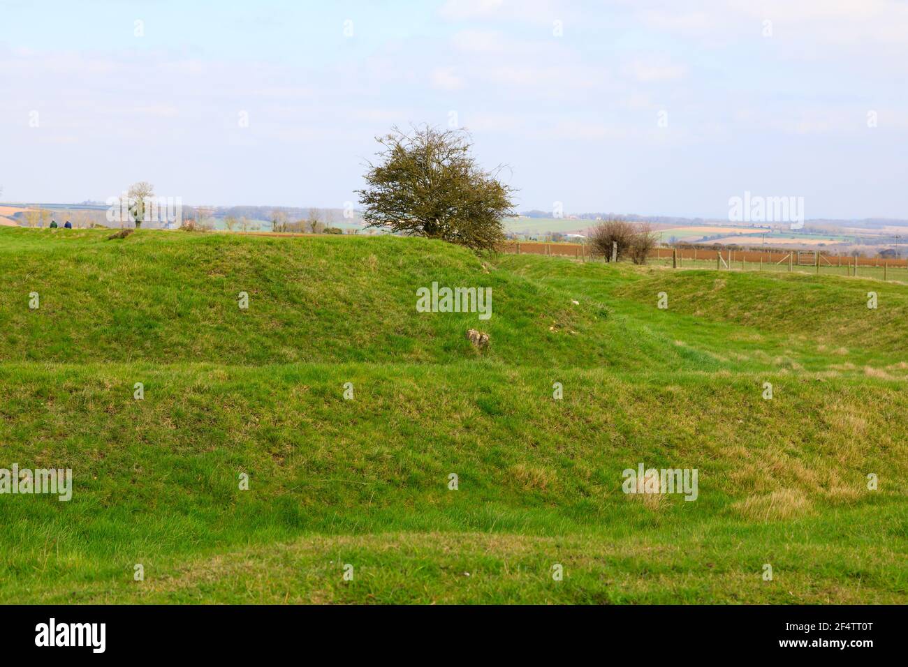 Honington Iron Age Hill Fort Settlement, Honington Village, in der Nähe von Grantham, Lincolnshire, England. Stockfoto