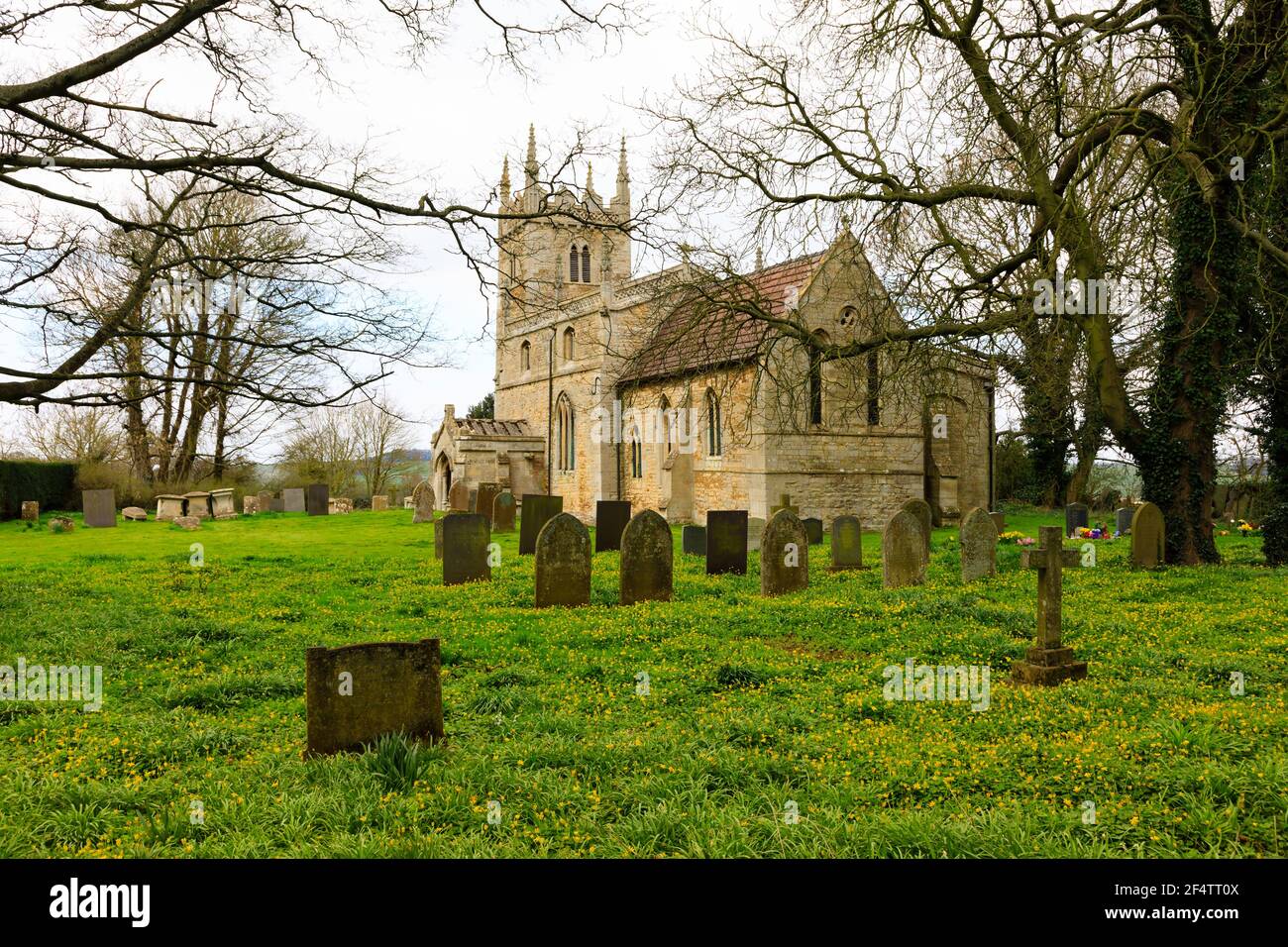 St. Wilfrid Anglikanische Pfarrkirche in Honington Village, in der Nähe von Grantham, Lincolnshire, England. Stockfoto