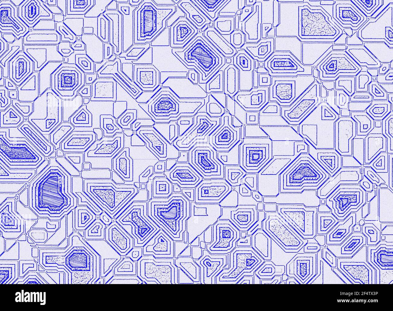 Blaues Schema auf Kopierpapier Stockfoto