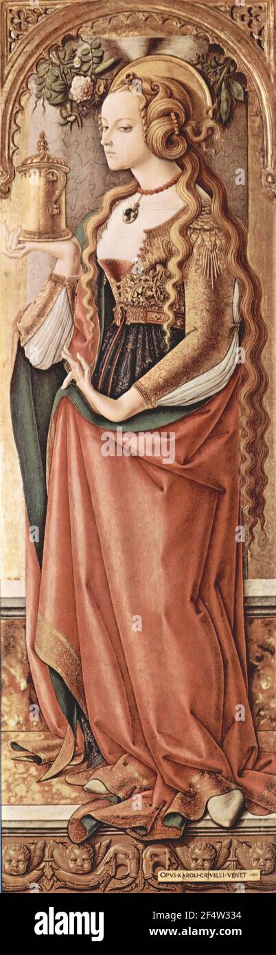 Carlo Crivelli - Maria Magdalena 1490 Stockfoto