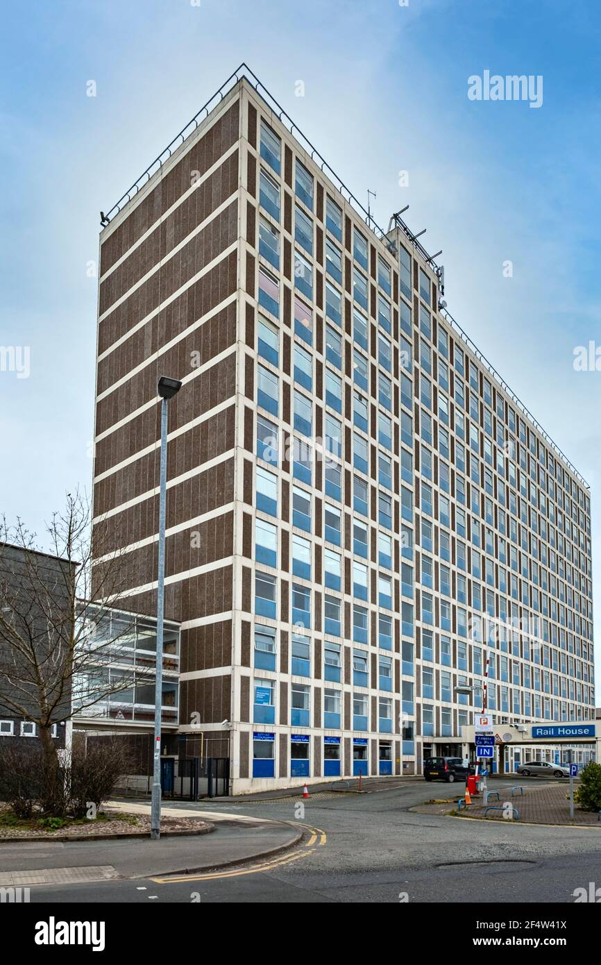 Rail House, British Rail Office in Crewe Cheshire UK Stockfoto