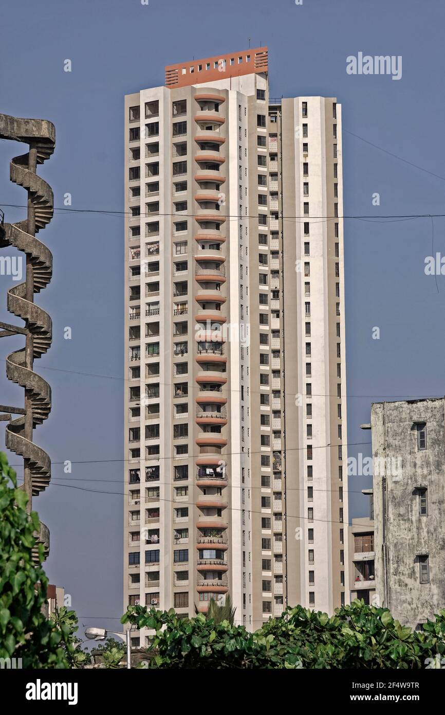 Worli Sea Face Hochhaus modernen Himmel Scraper Gebäude Bombay Mumbai Maharashtra Indien Stockfoto