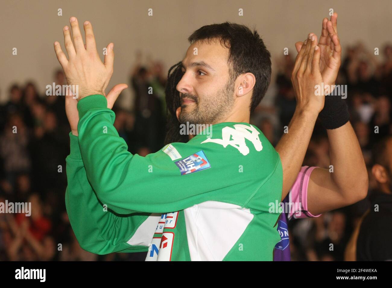 HANDBALL - FRANZÖSISCHE MEISTERSCHAFT D1 2009/2010 - NANTES (FRA) - 15/11/2009 - FOTO : JEAN MARC MOUCHET / DPPINANTES V TOULOUSE - BRUNO PAGES (NAN) Stockfoto