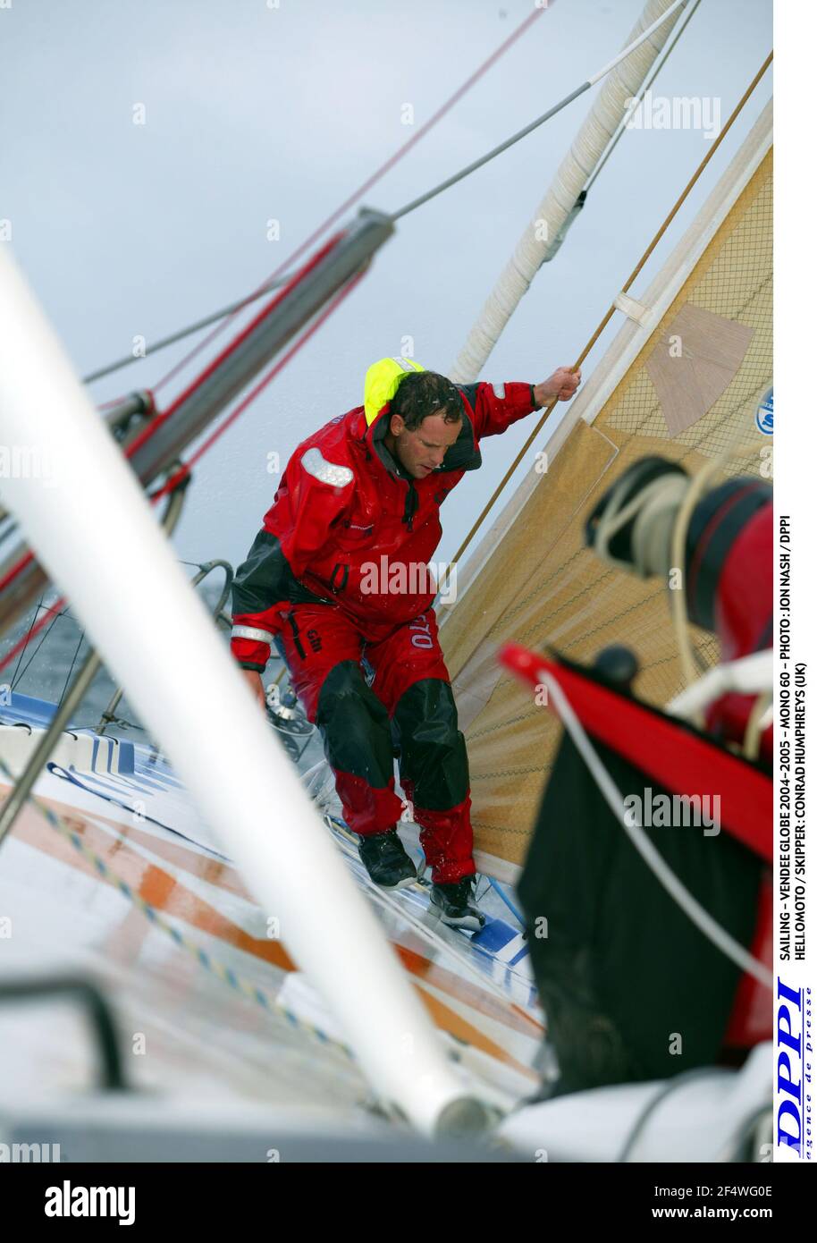 SEGELN - VENDEE GLOBE 2004-2005 - MONO 60 - FOTO : JON NASH / DPPI HELLOMOTO / SKIPPER : CONRAD HUMPHREYS (UK) Stockfoto