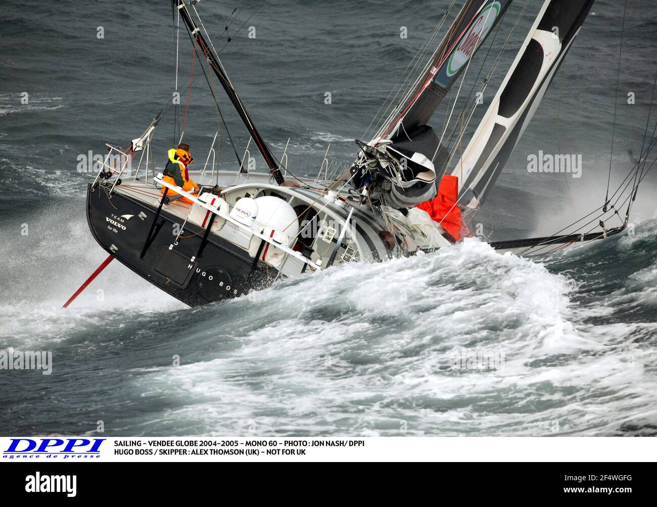 SEGELN - VENDEE GLOBE 2004-2005 - MONO 60 - FOTO : JON NASH/ DPPI HUGO BOSS / SKIPPER : ALEX THOMSON (UK) - NICHT FÜR UK Stockfoto