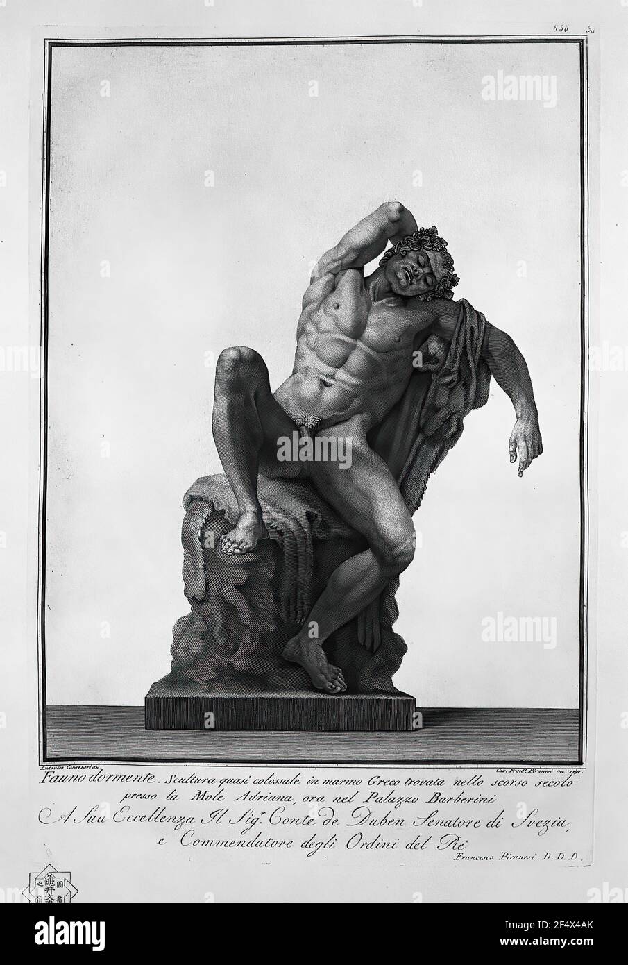 Giovanni Battista Piranesi - Schlafender Faun Barberini Stockfoto