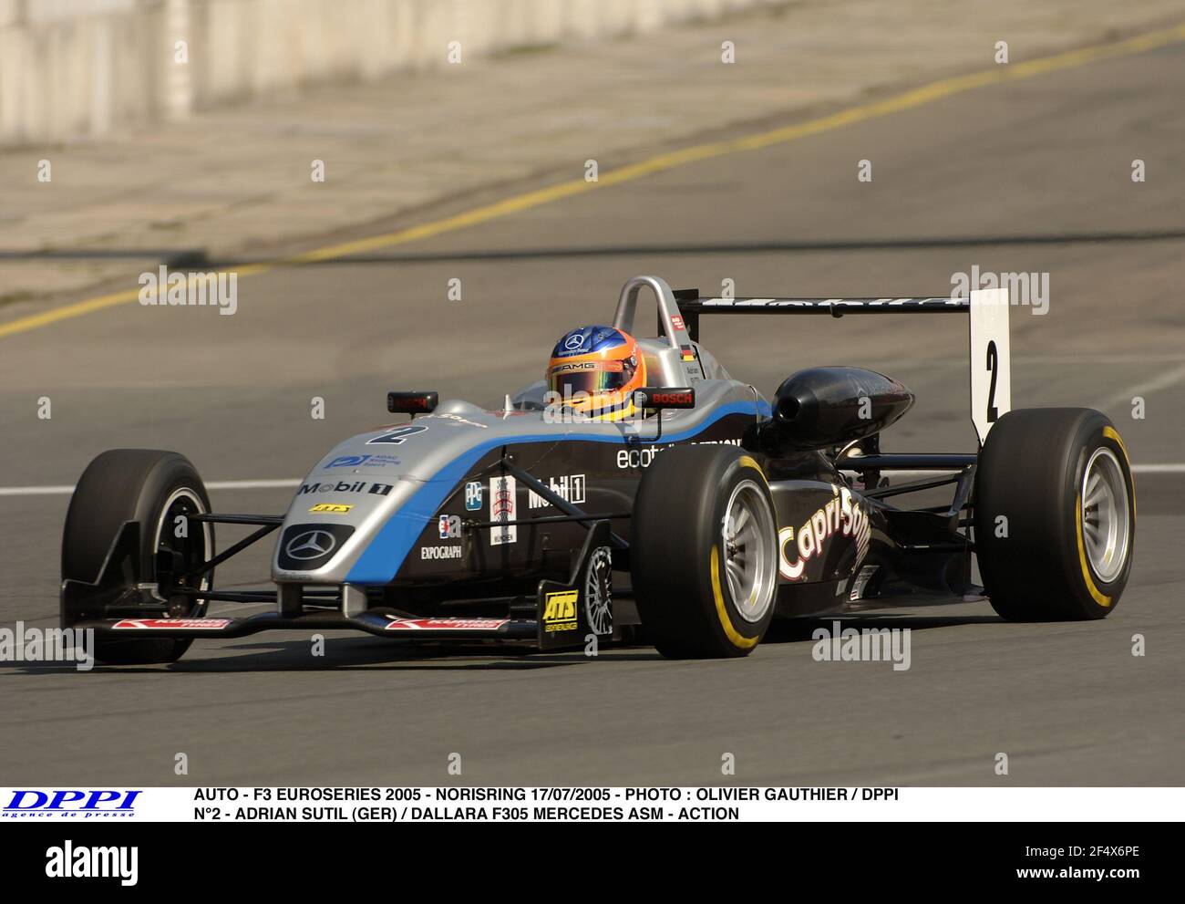AUTO - F3 EUROSERIES 2005 - NORISRING 17/07/2005 - FOTO : OLIVIER GAUTHIER / DPPI NR. 2 - ADRIAN SUTIL (GER) / DALLARA F305 MERCEDES ASM - ACTION Stockfoto
