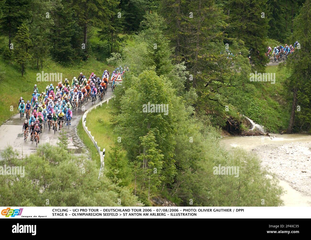 RADFAHREN - UCI PRO TOUR - DEUTSCHLAND TOUR 2006 - 07/08/2006 - FOTO: OLIVIER GAUTHIER / DPPI ETAPPE 6 - OLYMPIAREGION SEEFELD > ST ANTON AM ARLBERG - ILLUSTRATION Stockfoto