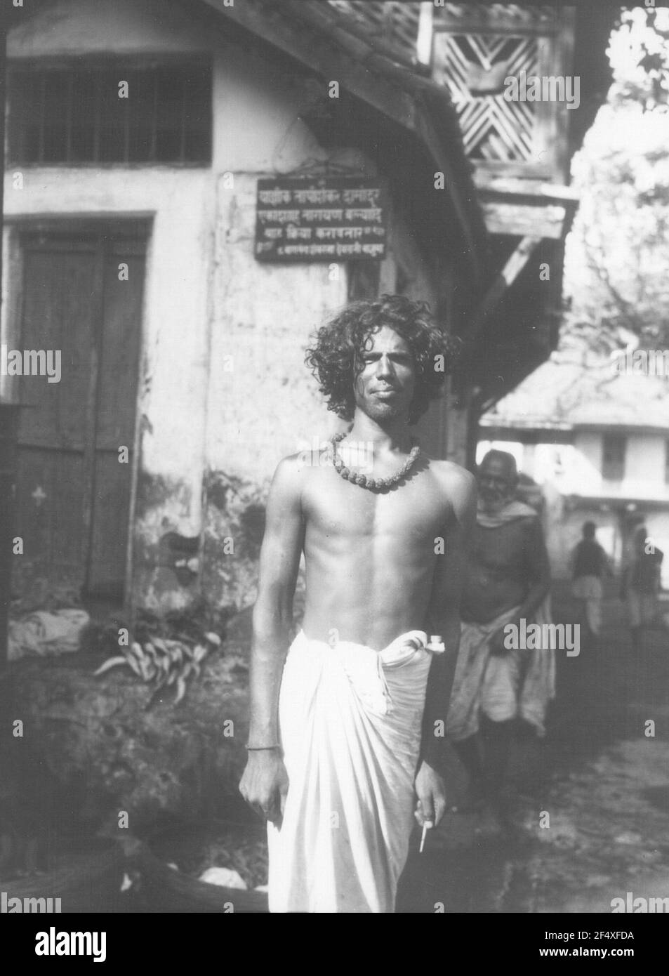 Bombay. Bezirk Walkeshwar. Hindu auf einem mandir Stockfoto
