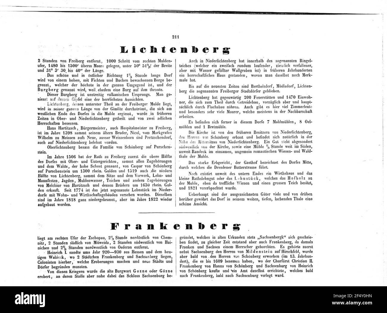 Frankenberg, Lichtenberg Stockfoto