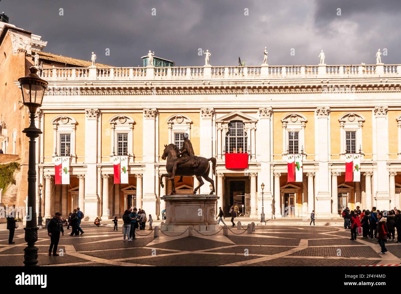 Campidoglio Platz in den Kapitolinischen Museen in Rom in Latium, Italien Stockfoto