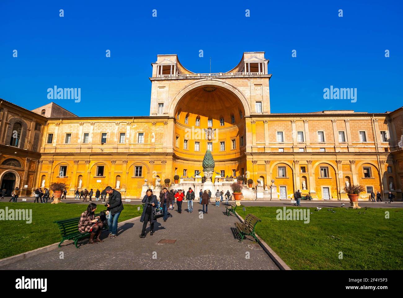 Die Vatikanischen Museumsgärten in Rom in Italien Stockfoto