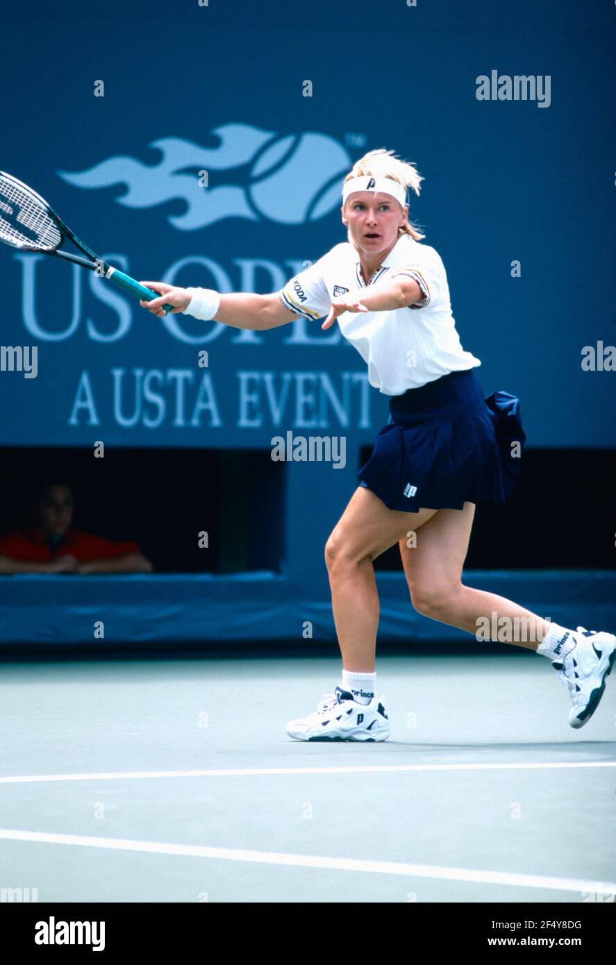 Tschechische Tennisspielerin Jana Novotna, US Open 1998 Stockfoto