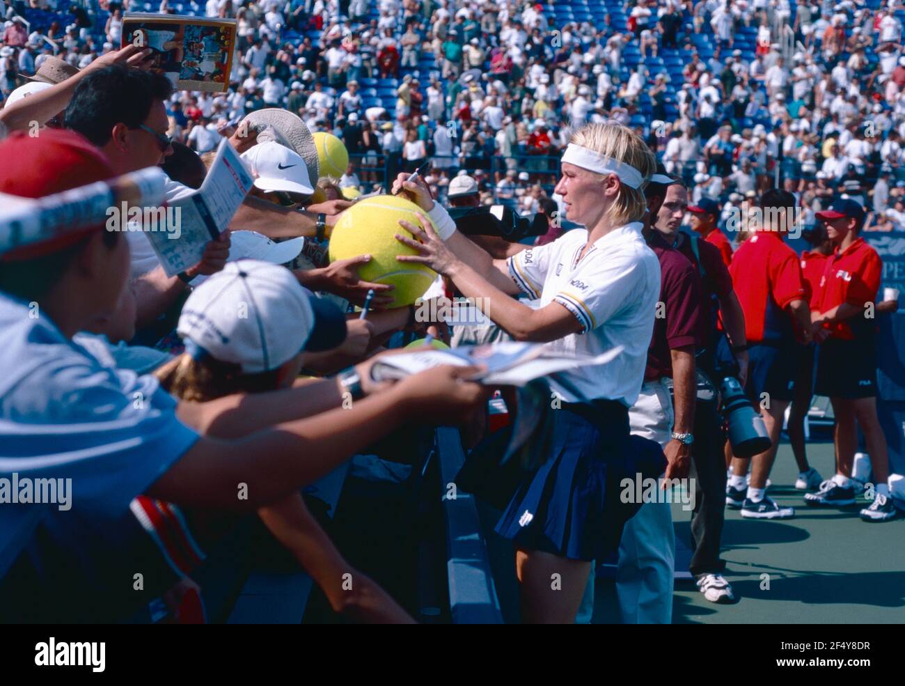 Tschechische Tennisspielerin Jana Novotna, US Open 1998 Stockfoto