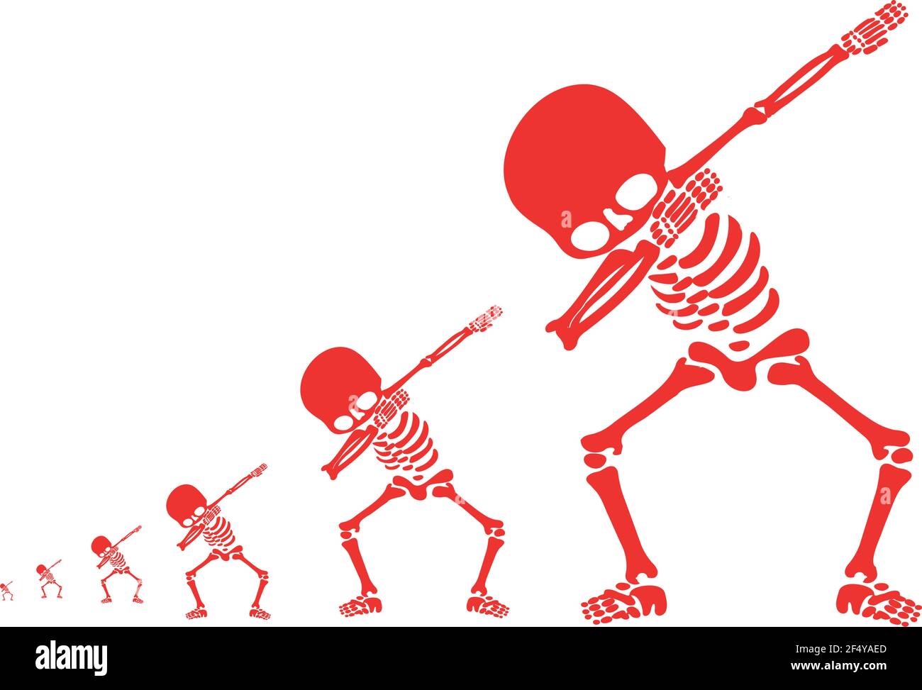 Skeleton dab, EINE Gruppe von Skeletten, die dabbing Stock Vektor