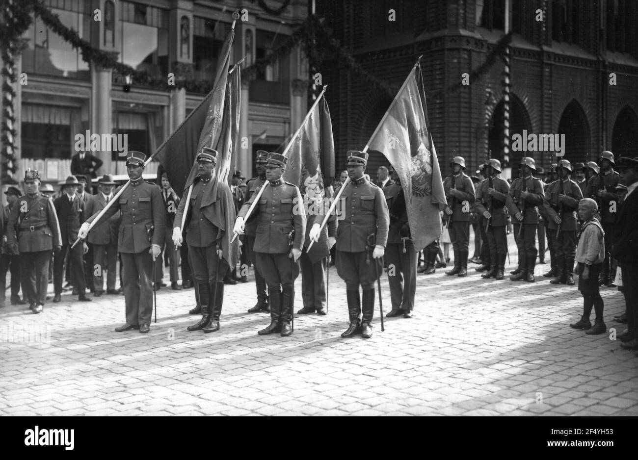Reichswehr-Parade anlässlich der Wallenstein-Feier 1928 (300th. Jahrestag der Belagerung von Stralsund durch Wallenstein) Stockfoto