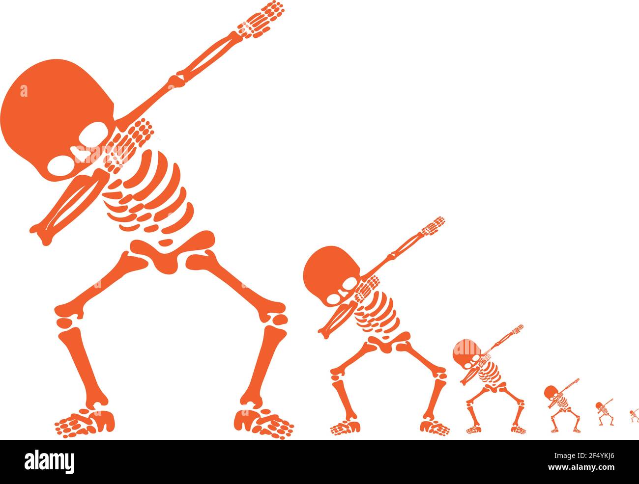 Skeleton dab, EINE Gruppe von Skeletten, die dabbing Stock Vektor