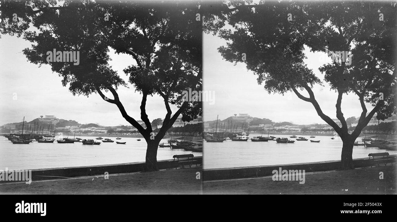 Blick auf den Hafen von Macao Stockfoto