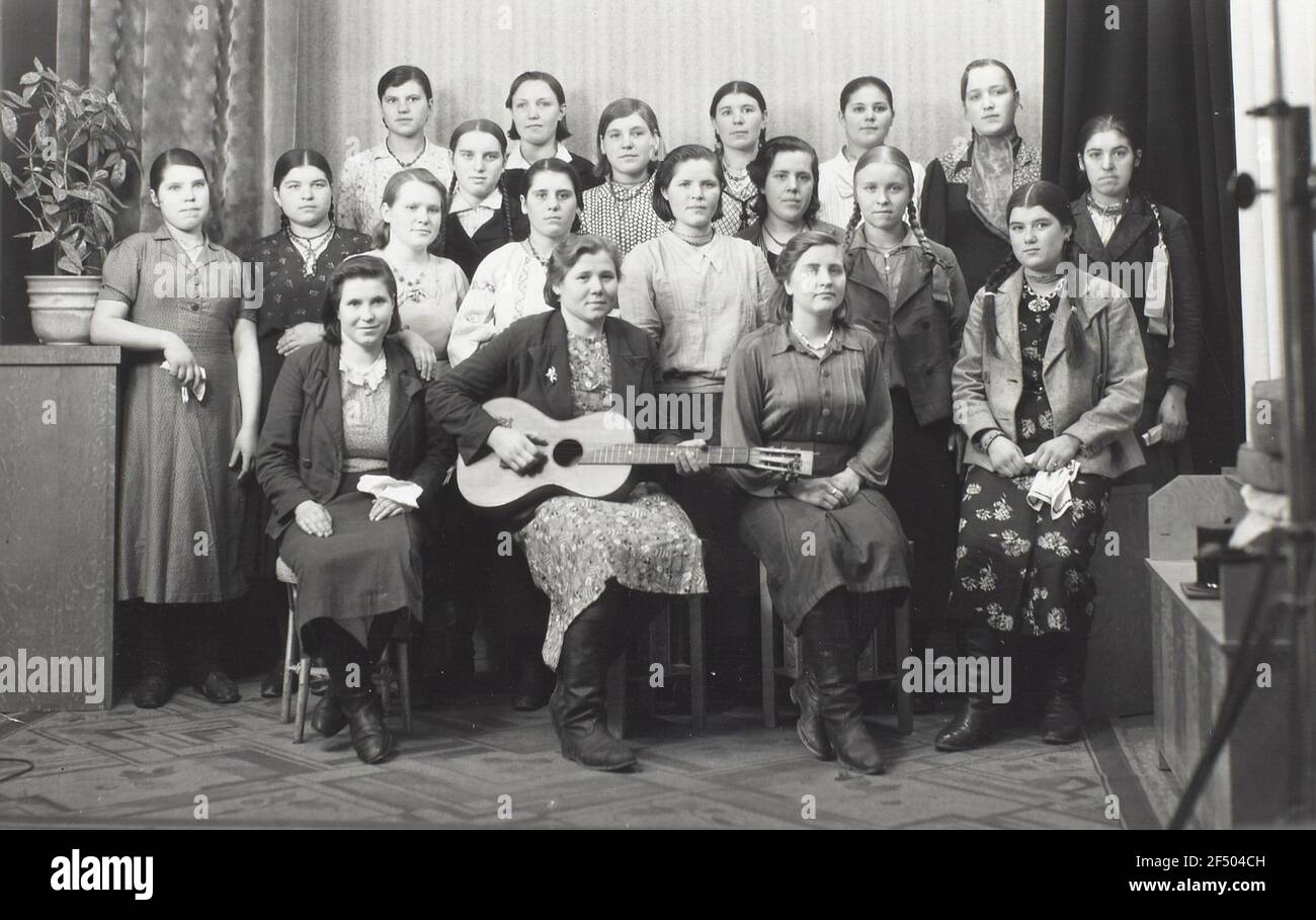 Ukrainische Zwangsarbeiter aus der Achse und Feder-Fabrik Carl Wolf Stockfoto