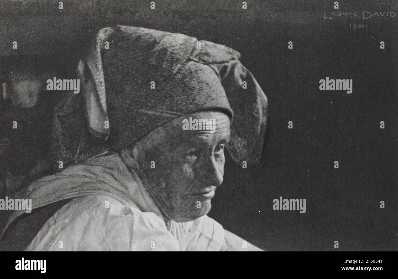 Porträt einer alten Bauernfrau Stockfoto