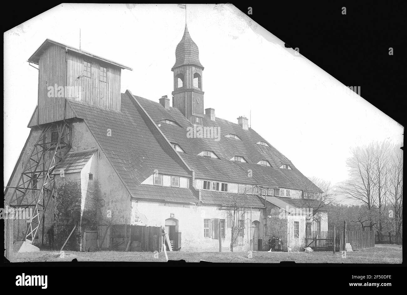 Brand-Erbisdorf. 'Happiness' - altes Grubengebäude Stockfoto