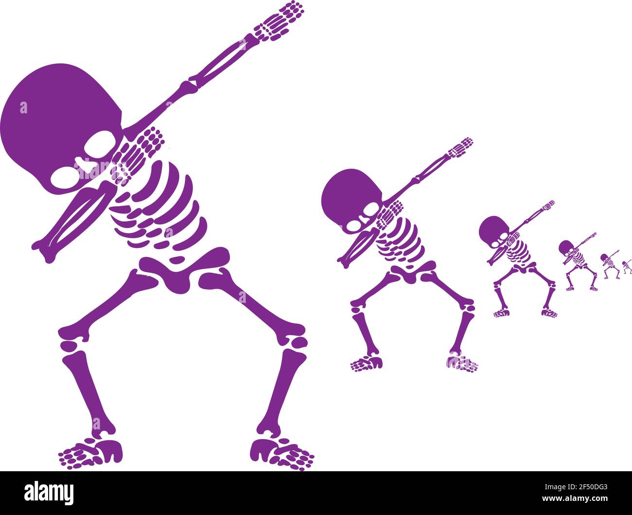 Skeleton dab, EINE Gruppe von Skeletten, die dabbing Stock Vektor