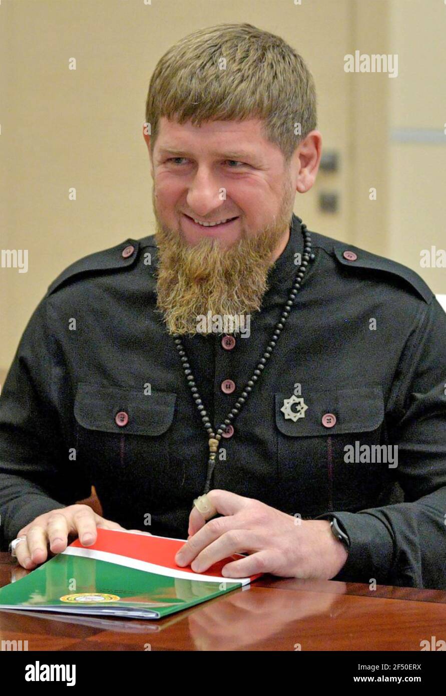 RAMZAN KADYROV tschetschenischer Politiker 2018.Foto: kremlin.ru Stockfoto