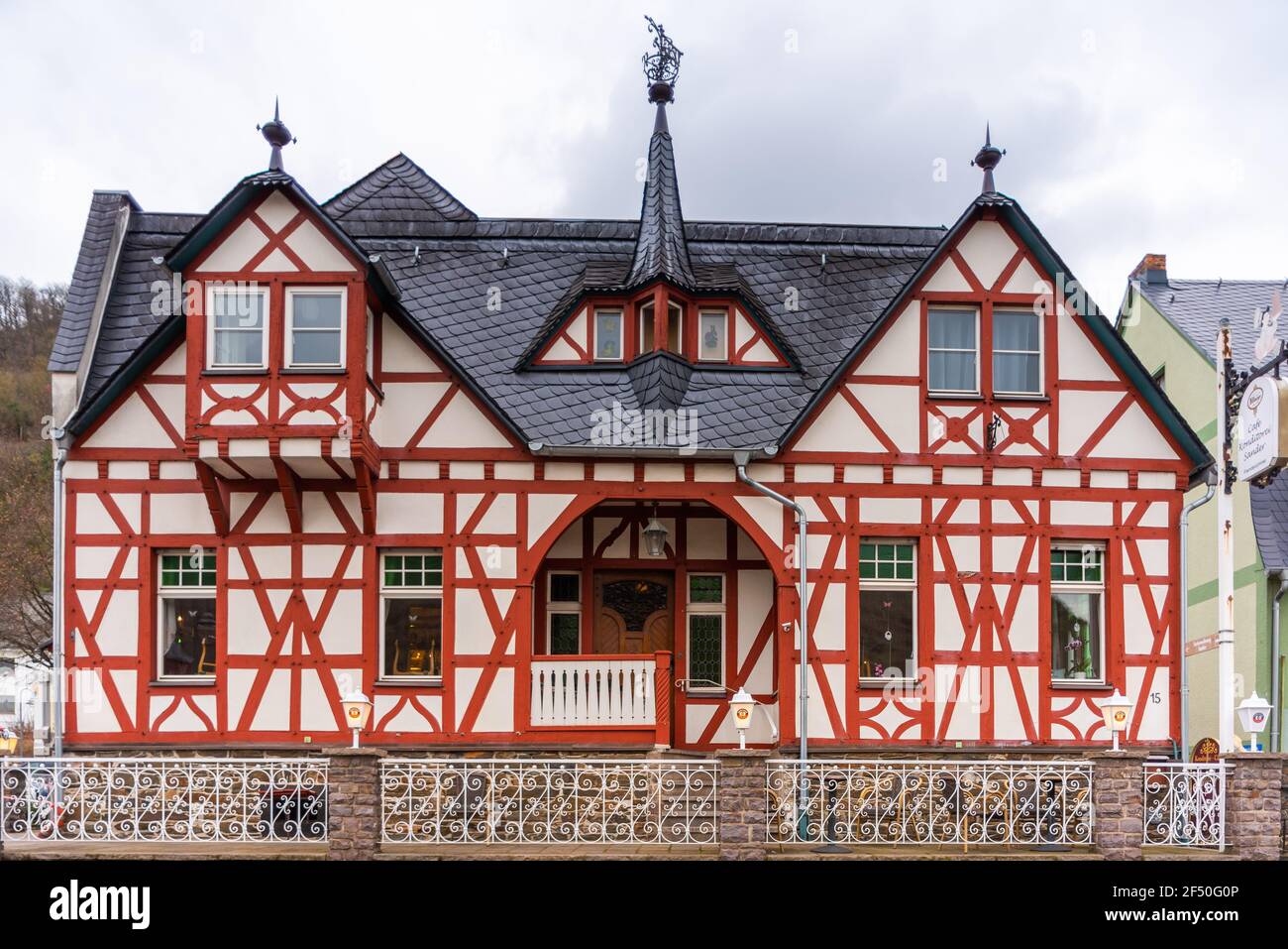Architektur im Moseltal, Deutschland Stockfoto