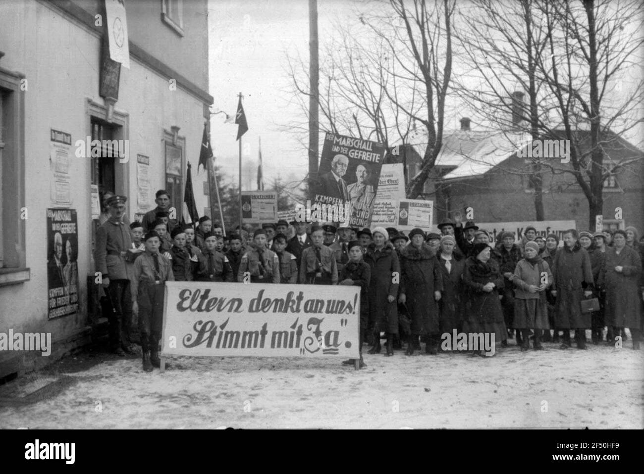HJ im Wahllager im Gasthaus zum Zug Station Stockfoto