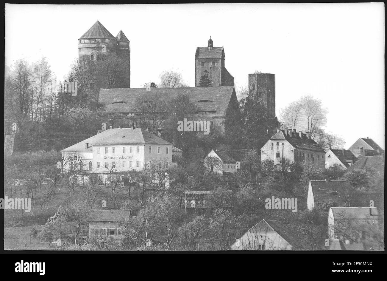 Stolpen. Koselturm, Seimerturm, Siebenspitz Turm Stockfoto