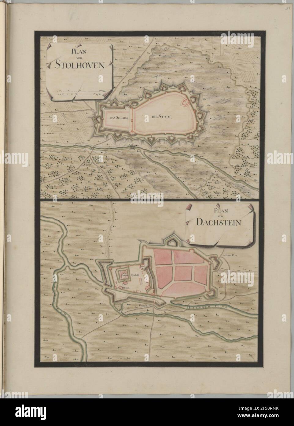 Plan von Stolhoven Stockfoto