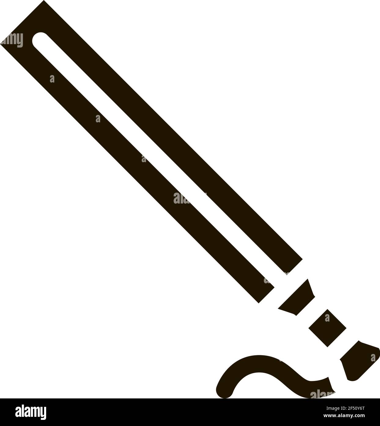 Aztec Hand Schwert Symbol Vektor Glyphe Illustration Stock Vektor