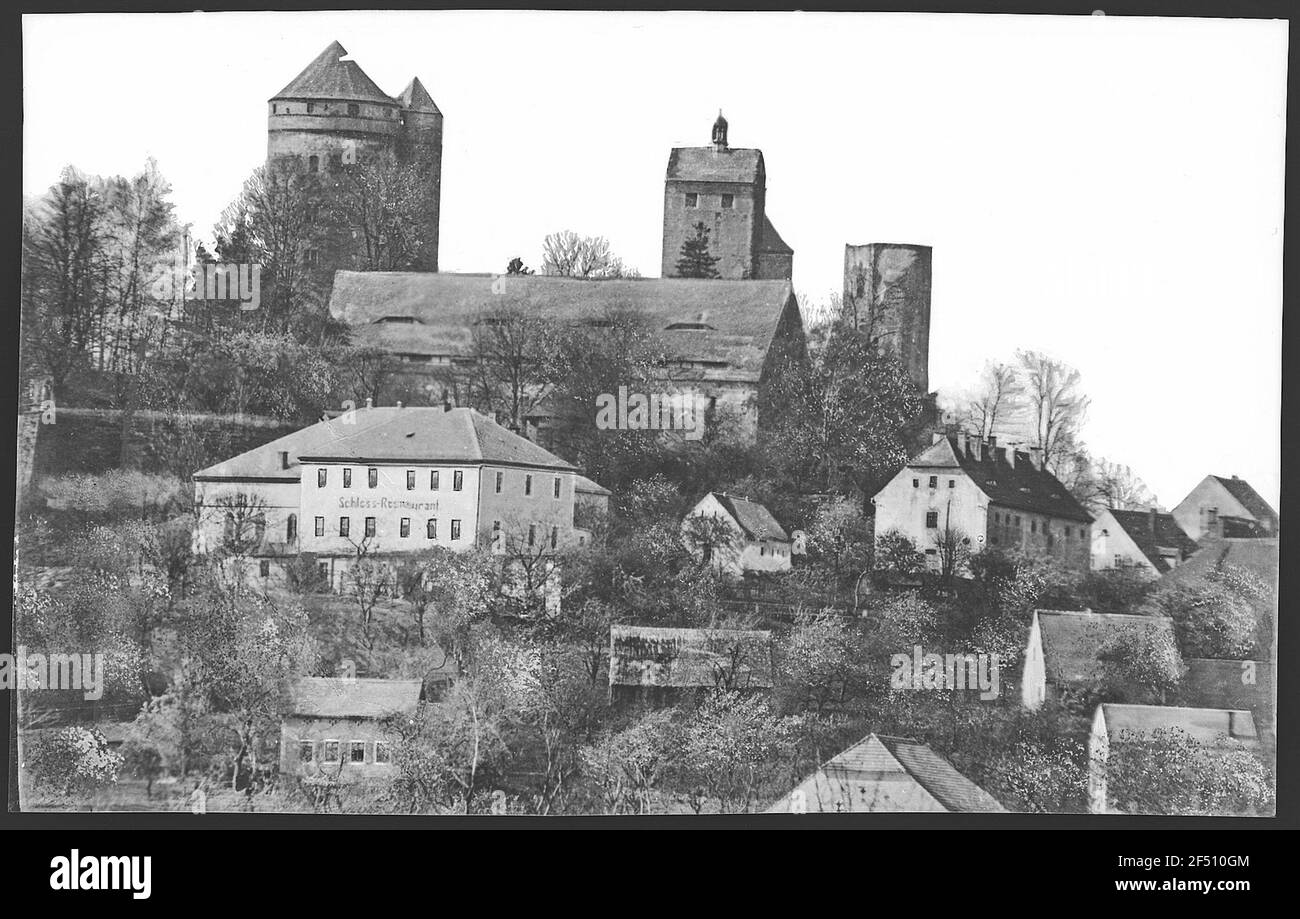 Stolpen. Koselturm, Seimerturm, Siebenspitz Turm Stockfoto