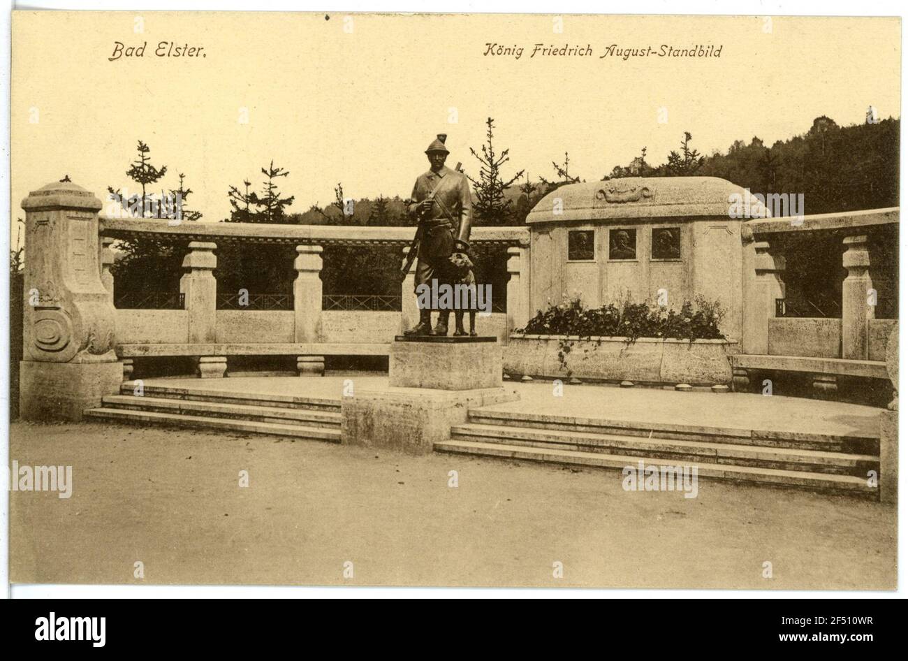 König - Friedrich-August-Gedenkstätte Bad Elster. König - Friedrich - August - Denkmal Stockfoto