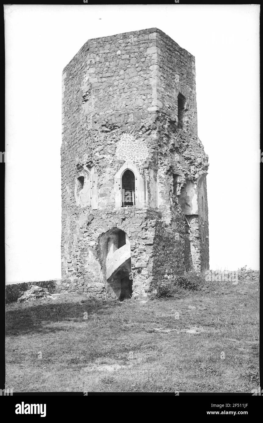 Stolpen. Schloss - Siebenspitz Turm Stockfoto