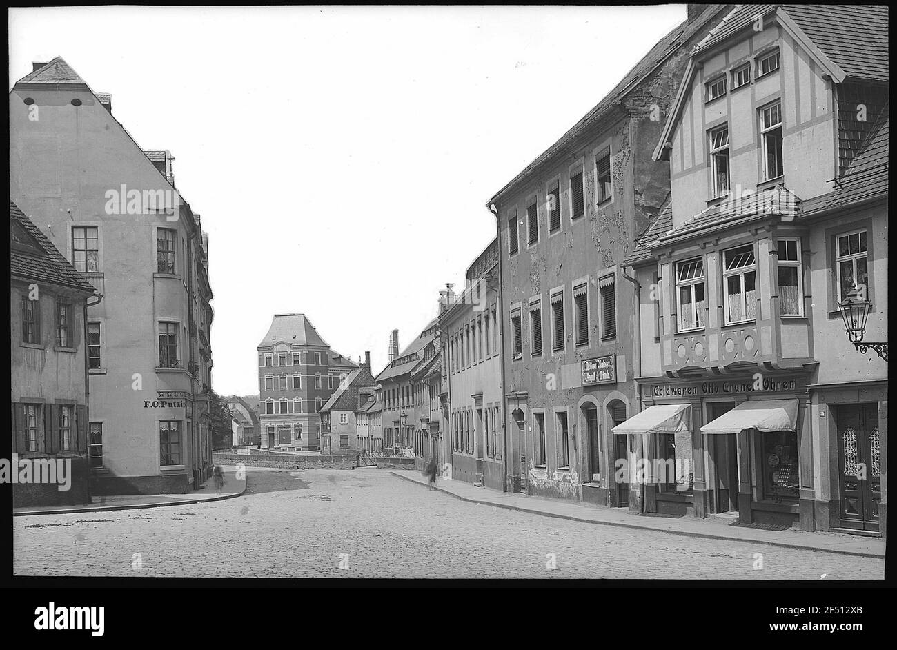 Hainichen. Lange Straße Stockfoto