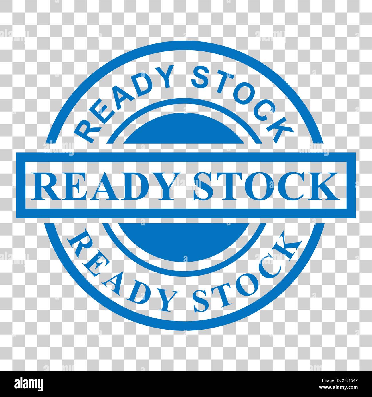 Circle Blue Rubber Stamp, Ready Stock, auf transparentem Effekthintergrund Stock Vektor
