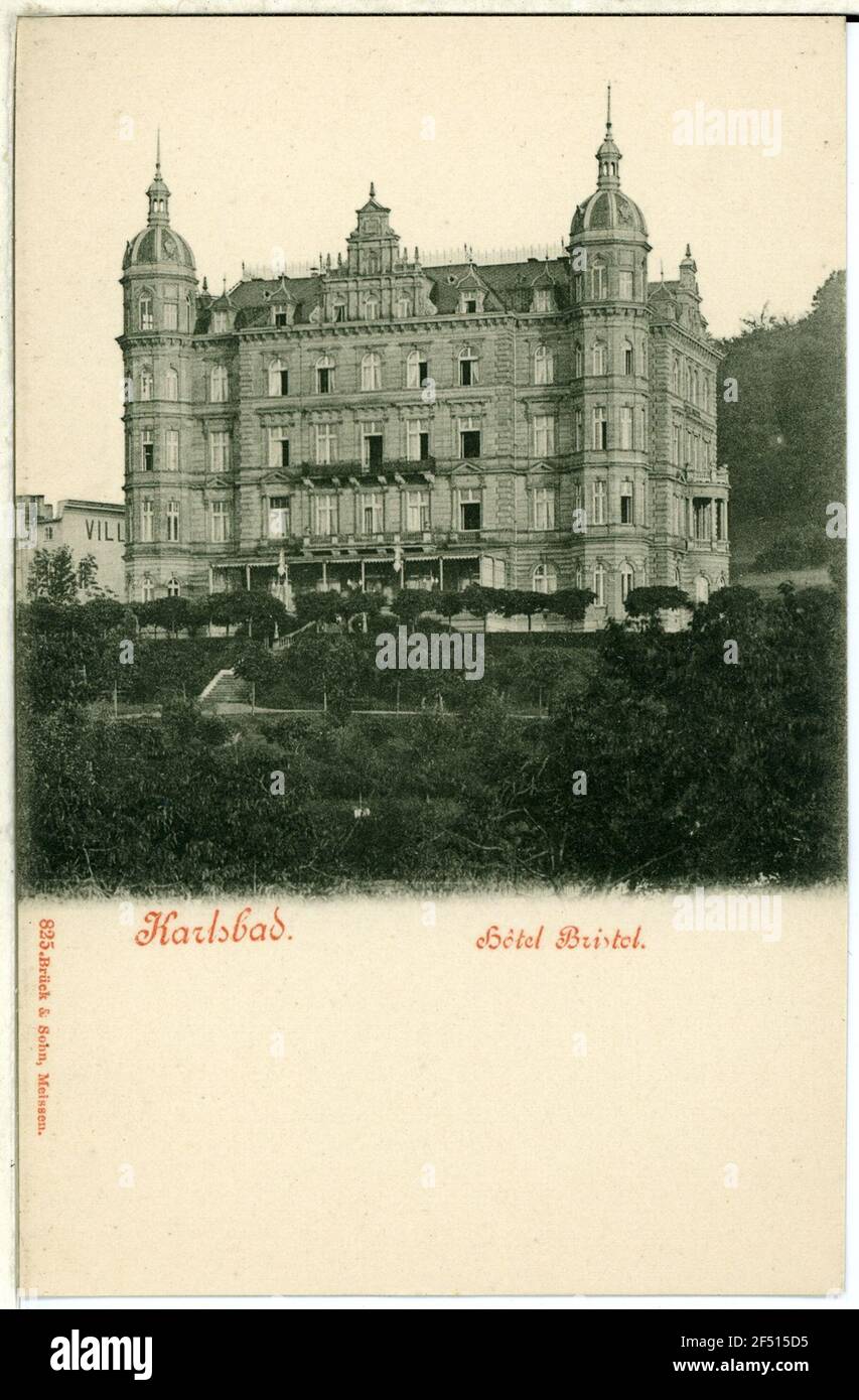 Hotel Bristol Karlsbad. Hotel Bristol (1890-1891; H. Schidlo) Stockfoto