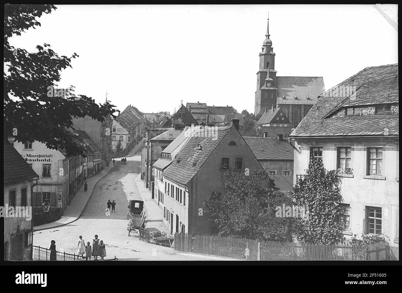 Oederan. Lange Straße Stockfoto